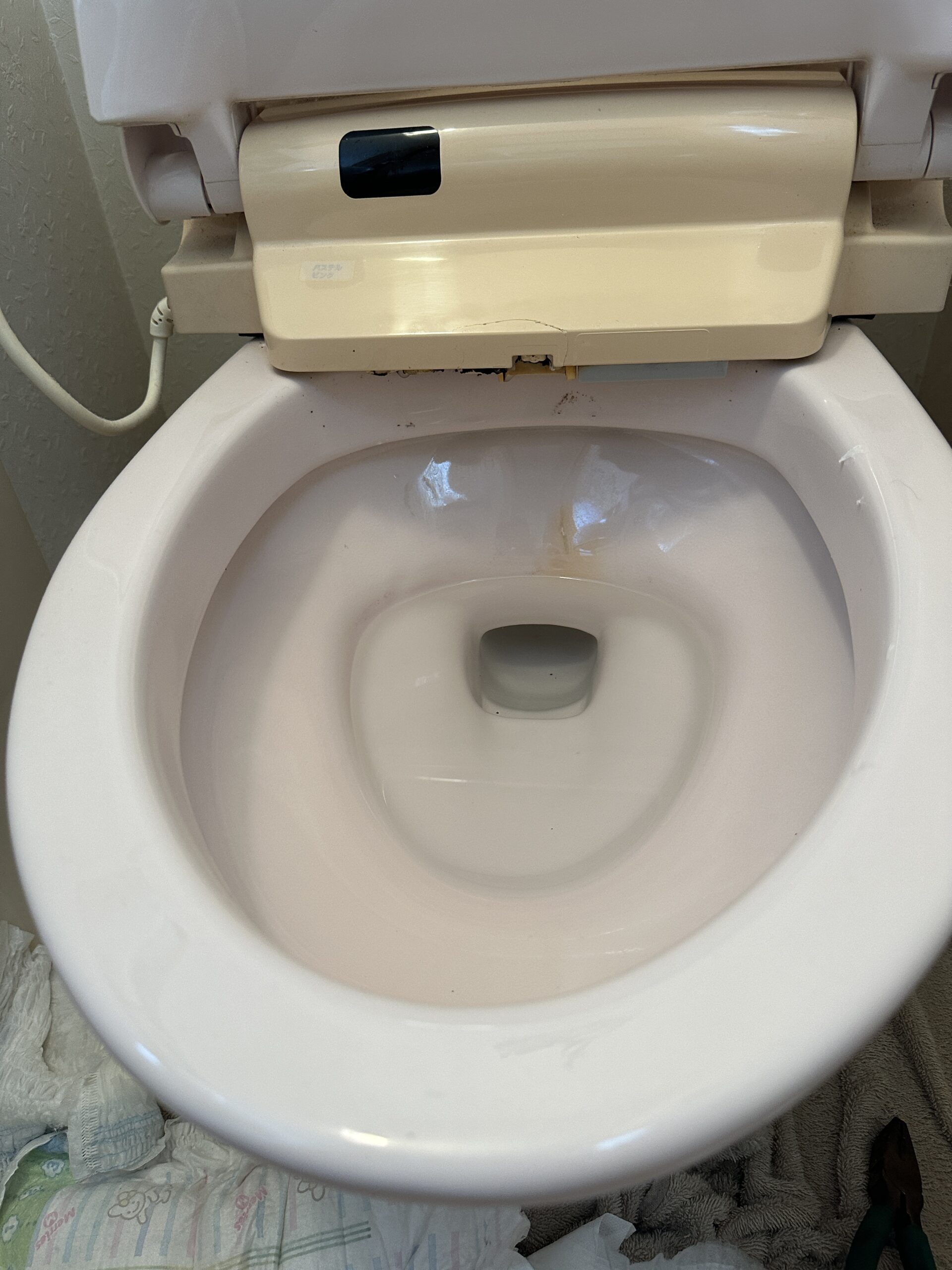 トイレタンク水漏れ密結パッキン交換作業事例-大和高田市南陽町