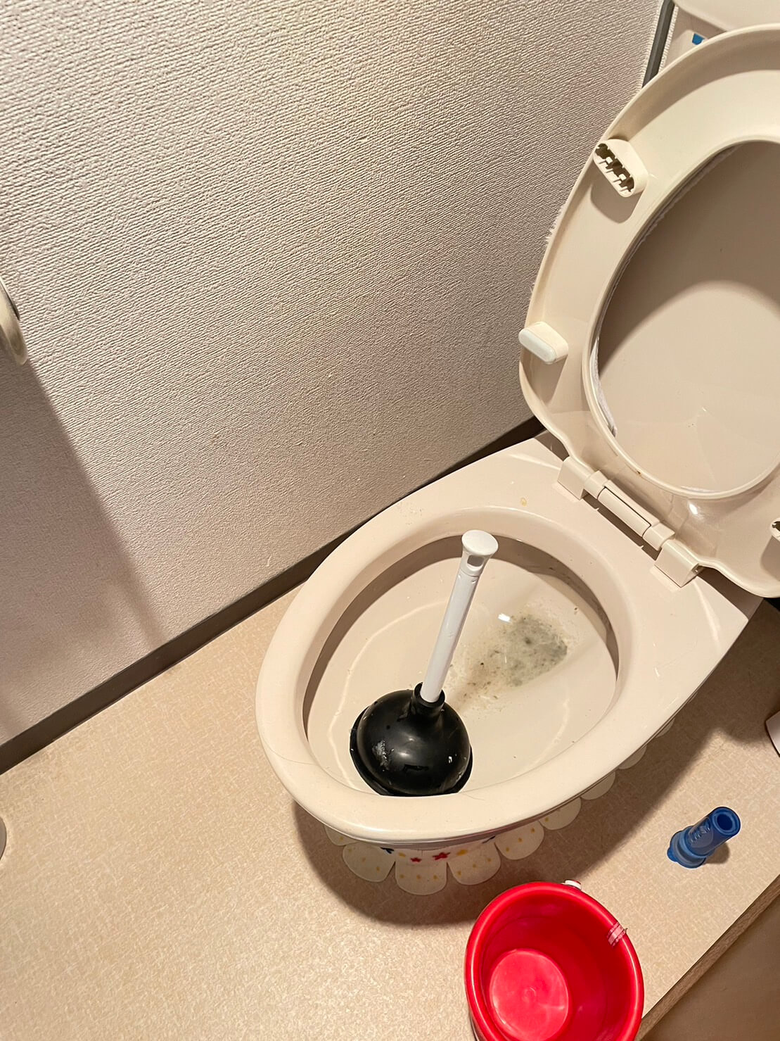 ローポンプによるトイレつまり解消-川越市石田