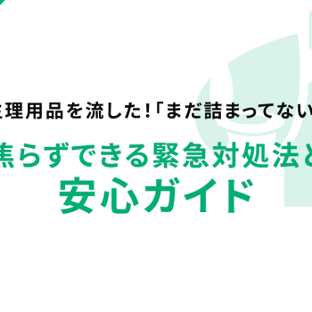 トイレに生理用品を流した！「まだ詰まってない」も危険？焦らずできる緊急対処法と安心ガイド